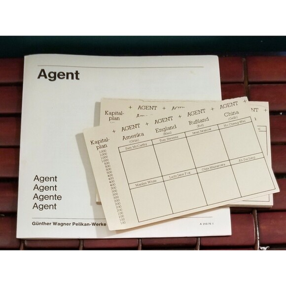 Rare Vintage 1976 Agent Aka Conspiracy Secret Agent Board Game Pelikan 2nd Ed. - Picture 5 of 5
